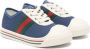 Gucci Kids Canvas sneakers met web afwerking Blauw - Thumbnail 1