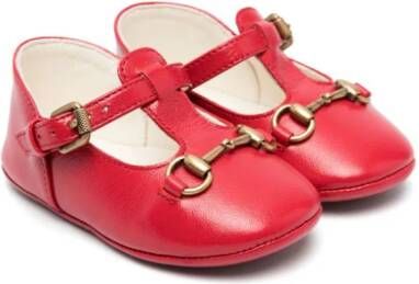 Gucci Kids Leren ballerina's Rood