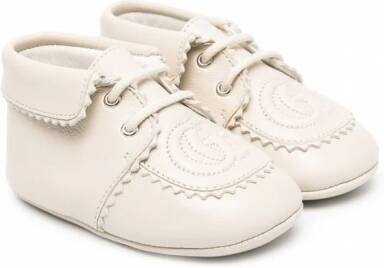 Gucci Kids Leren laarzen Beige