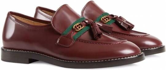 Gucci Kids Leren loafers Rood