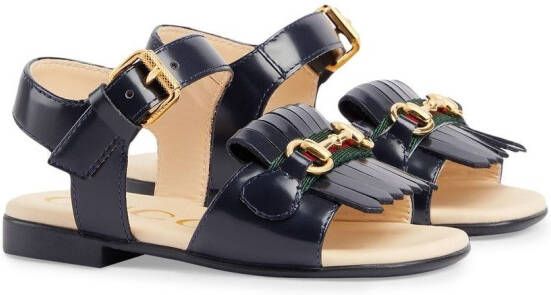 Gucci Kids Leren sandalen Blauw