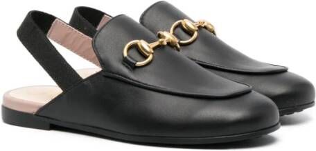 Gucci Kids Princetown leren loafers Zwart