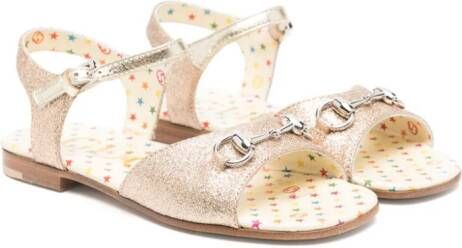 Gucci Kids Sandalen met glitter Goud