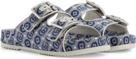 Gucci Kids Sandalen met logoprint Blauw