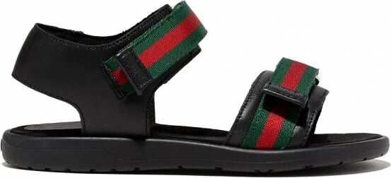 Gucci Kids Sandalen met open neus Zwart