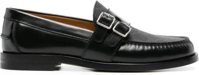 Gucci GG Supreme leren loafers Zwart