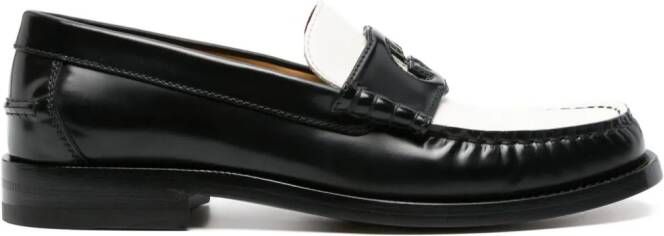 Gucci Loafers met GG logo en uitgesneden details Zwart