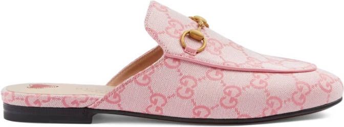 Gucci Princetown muiltjes met monogram Roze