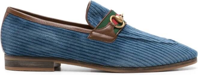 Gucci Ribfluwelen loafers Blauw