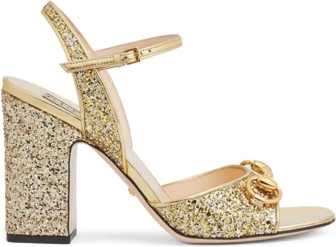 Gucci Satijnen sandalen Goud