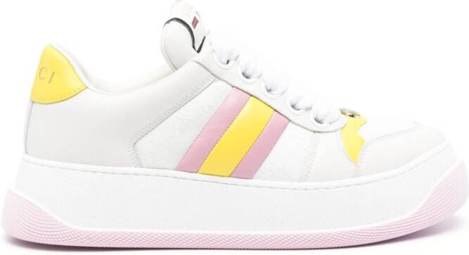 Gucci Screener sneakers met plateauzool Wit