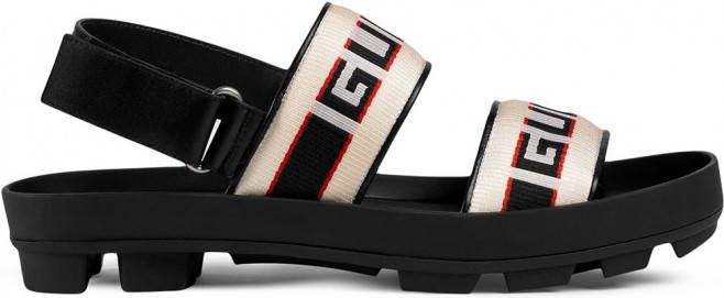 gucci stripe strap sandals