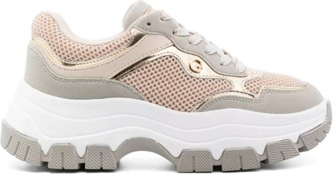 GUESS USA Brecky sneakers met mesh Beige