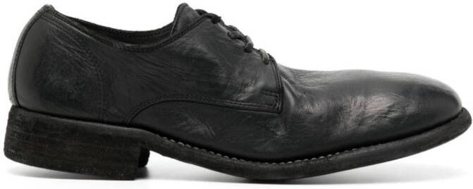 Guidi Leren derby schoenen Zwart