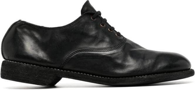 Guidi Leren derby schoenen Zwart