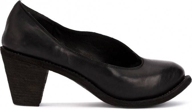 Guidi pumps met chunky hak Zwart