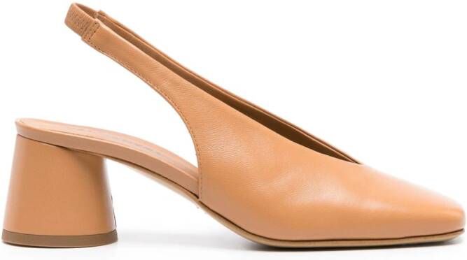 Halmanera Carla 55mm leren pumps Bruin