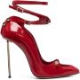 HARDOT 120mm glanzende pumps met speld Rood - Thumbnail 1