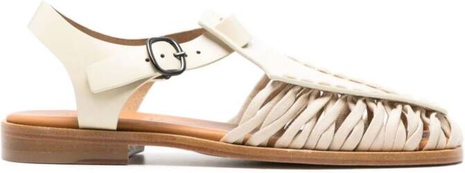 Hereu Alaro leren sandalen Beige