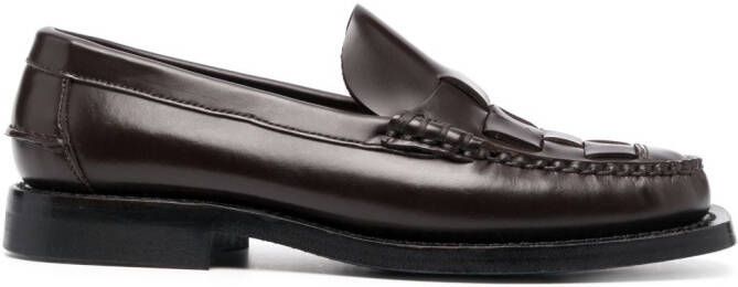 Hereu Nombela geweven loafers Bruin