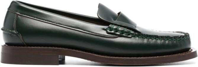 Hereu Sineu leren loafers met vlakken Groen