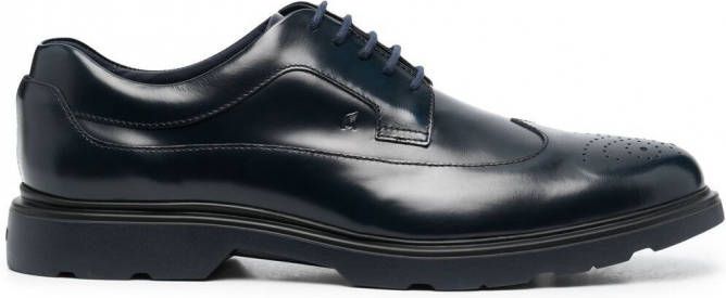 Hogan Leren brogues Blauw