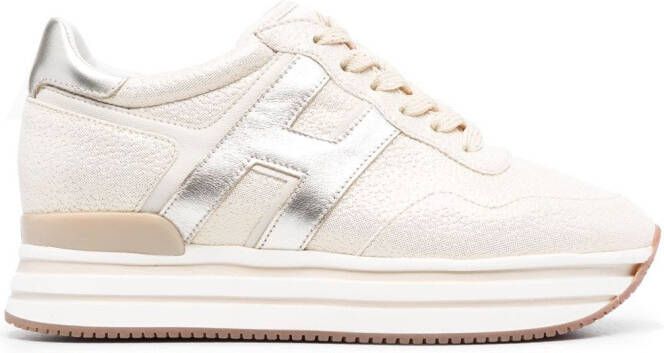 Hogan Leren sneakers Beige