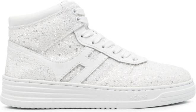 Hogan H630 sneakers met glitter Wit