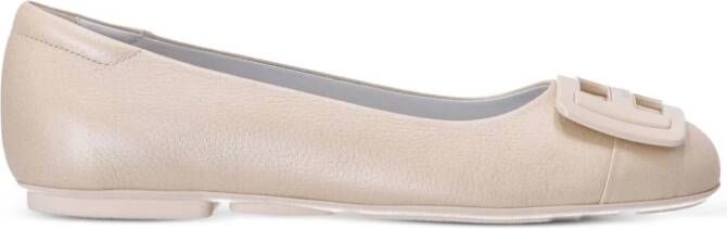 Hogan H661 lakleren ballerina's Beige