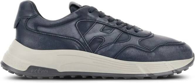 Hogan Hyperlight gerafelde leren sneakers Blauw