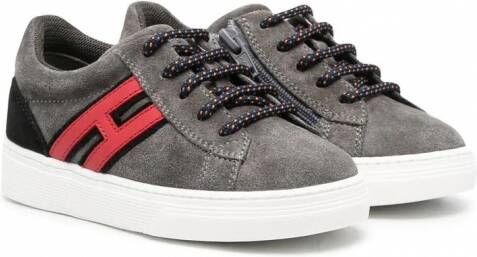 Hogan Kids Sneakers met logopatch Grijs