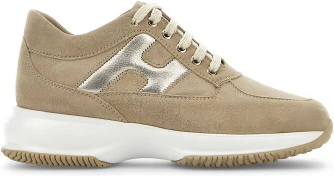 Hogan Metallic sneakers Beige