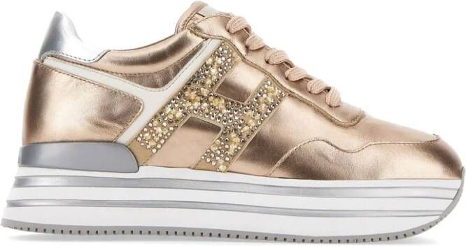 Hogan Midi sneakers met plateauzool Goud