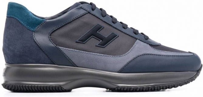 Hogan Leren sneakers heren Stof leerrubber leer 5 5 Blauw