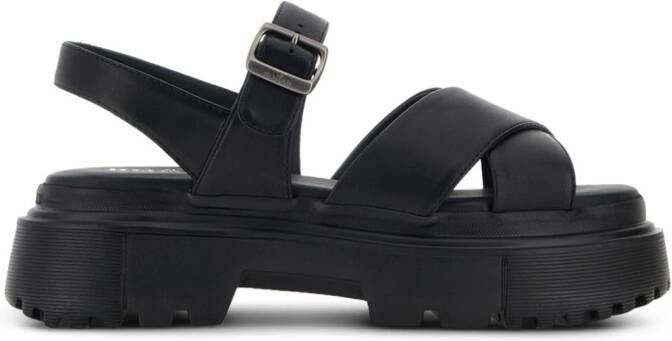 Hogan Sandalen met gekruiste bandjes Zwart