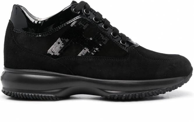 Hogan Sneakers met logopatch Zwart