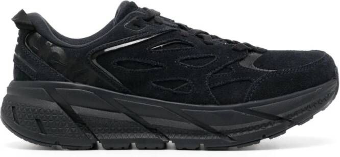 HOKA Clifton suède sneakers Zwart