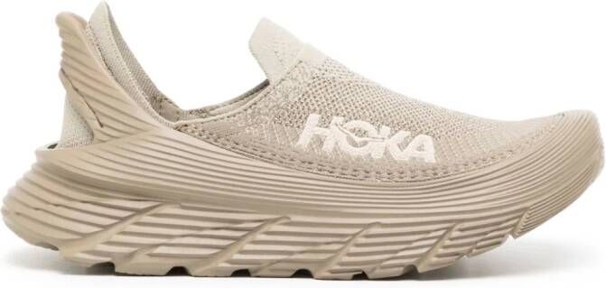 HOKA Restore TC sneakers met borduurwerk Bruin