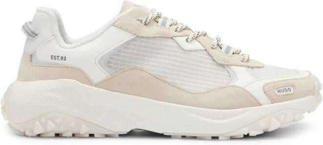 HUGO Low-top sneakers met vlakken Beige