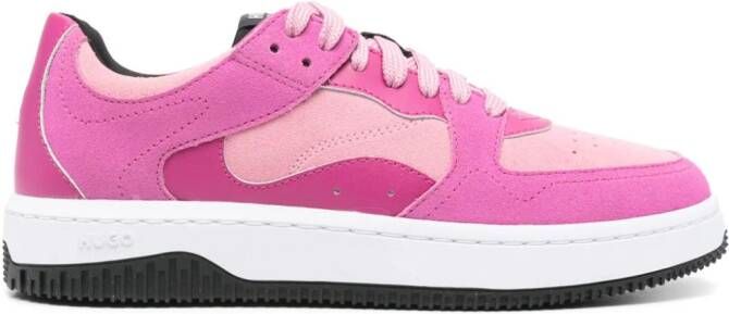 HUGO Suède sneakers Roze