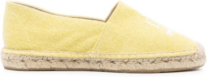 ISABEL MARANT Canae espadrilles met geborduurd logo Geel