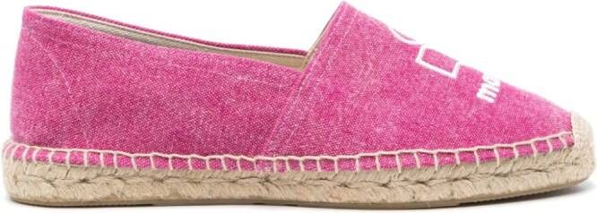 ISABEL MARANT Canae espadrilles met geborduurd logo Roze