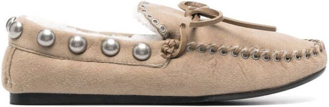 ISABEL MARANT Faomee suède loafers Beige