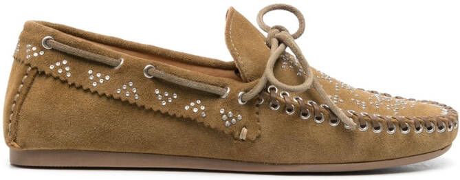 ISABEL MARANT Freen suède loafers Beige