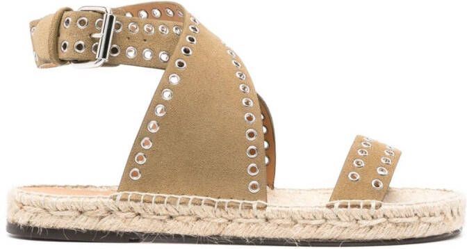 ISABEL MARANT Illya suède espadrilles Beige