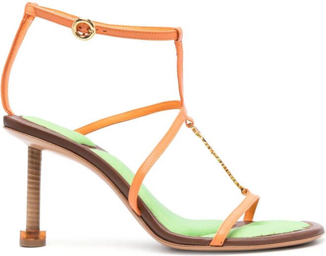 Jacquemus Les sandales Pralu leren sandalen Oranje