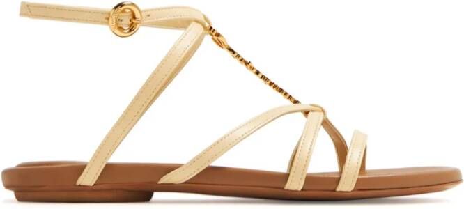 Jacquemus Les sandales Pralu leren sandalen Beige