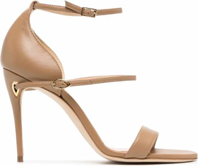 Jennifer Chamandi Rolando leren sandalen Beige