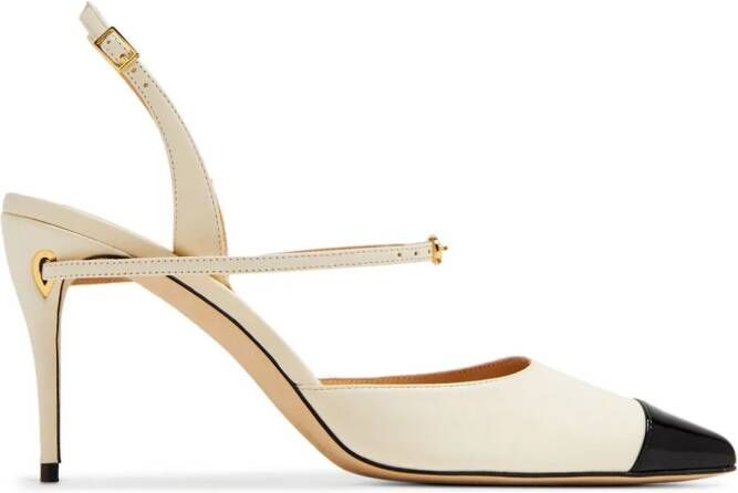 Jennifer Chamandi Vittorio pumps met colourblocking Beige