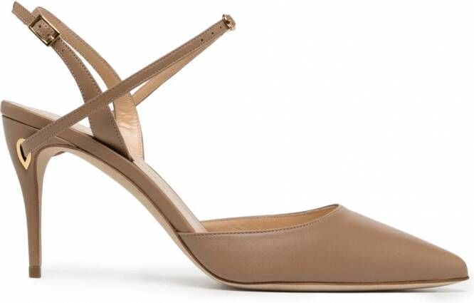 Jennifer Chamandi Vittorio pumps met hak Bruin